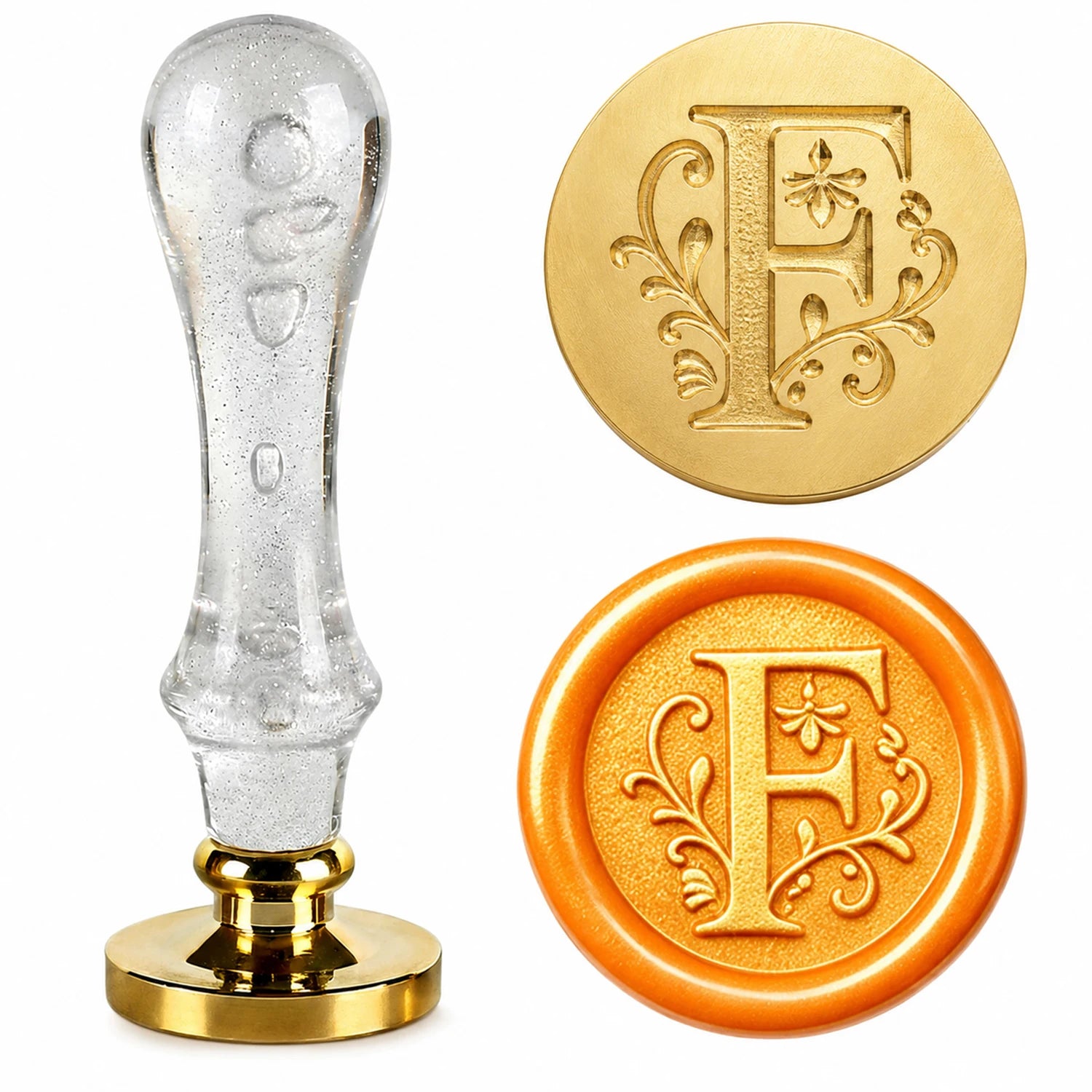 26 Letter Wax Seal Stamp,25mm Brass Head with White Bubble Handle Wax Stamp for Wedding Invitations,Birthday Cards,Envelopes