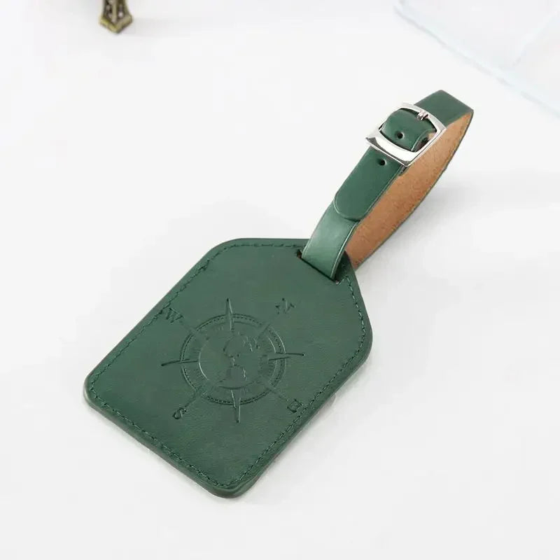Cute Cat PU Leather Luggage Tag Suitcase Luggage Label Baggage Boarding Bag Portable Name ID Address Holder Travel Accessories