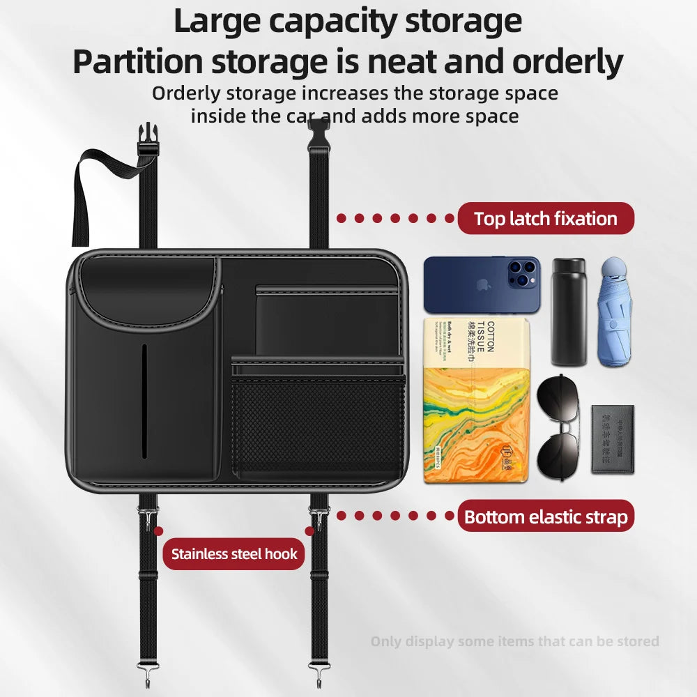 2025 New Car Seat Back Storage Organizer Bag Universal Multifunction Storage Box Stowing Tidying Pocket Auto Styling Nappa