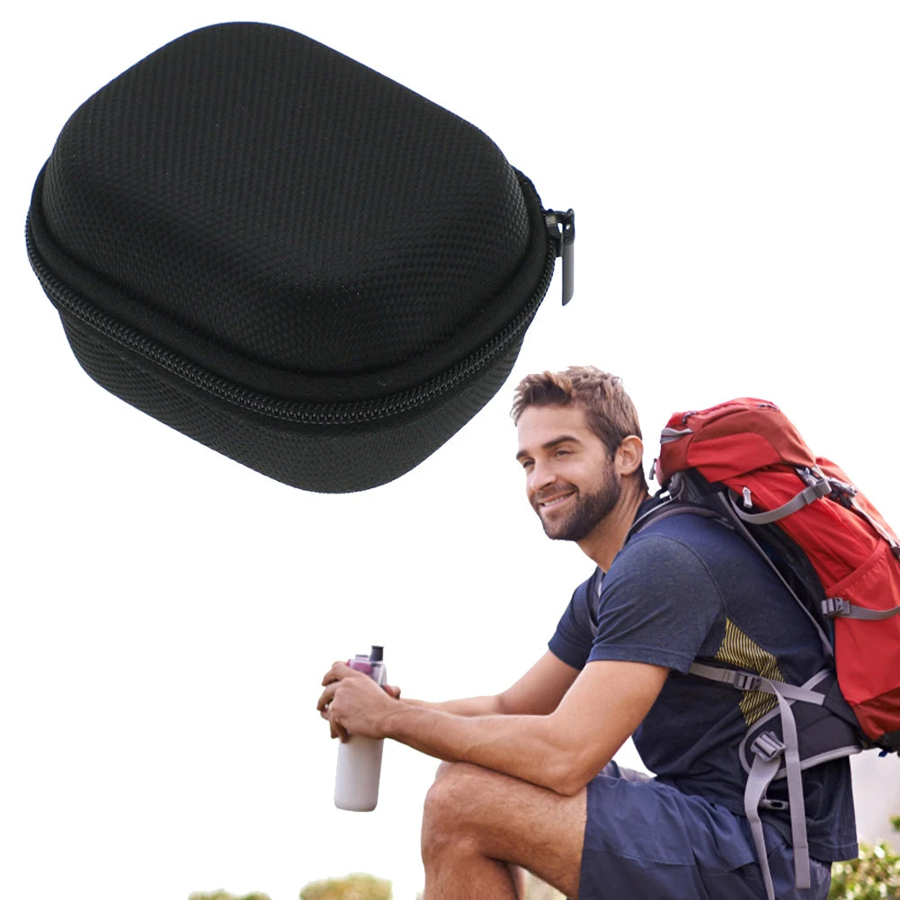 EVA Hard Case Shockproof Travel Protective Case with Mesh Pocket & Carabiner Earphone Bag for B&O Beoplay EX Wireless Earphones