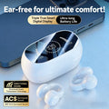 Mirror Digital Display Wireless Bluetooth Headphones Soft Silicone Ear Clip Noise Reduction HiFi Lossless Stereo Sports Earbuds