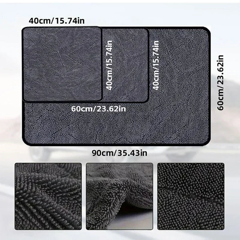 20x30CM/60x90CM ultra soft car care cleaning automatic drying cloth, ultra thick ultra-fine fiber car wash towel,