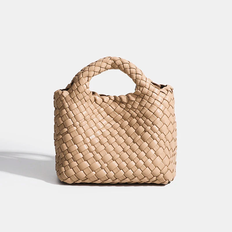 Women Handbag Fashion Woven Pattern Small Pu Leather Tote Bag Retro Top Handle Bag Casual Daily Commute Shopping Portable 2026