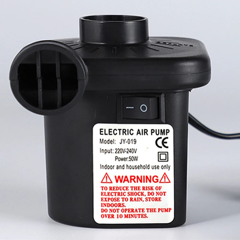 Electric Air Pump with 3 Nozzles Inflator/Deflator Pumps Quick-Fill for Inflatables Air Mattress Bed Couch Swim Ring
