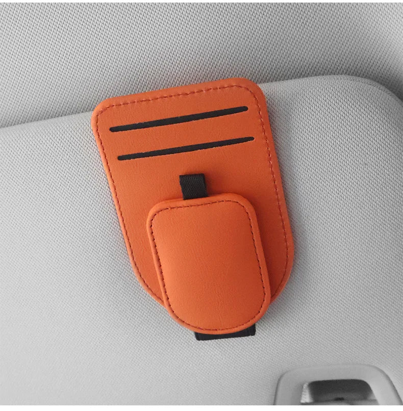 High-Quality Car Eyeglass Clip, Multi-Functional Car Sun Visor Card Holder, In-Car Eyewear Storage Rack, Fashion Glasses Clip