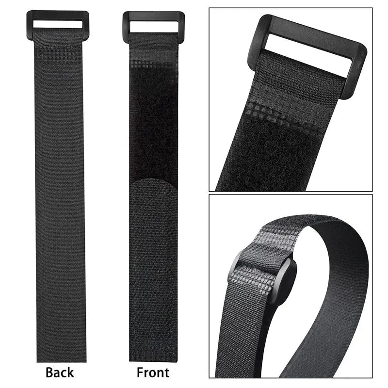 5pcs Hook Loop Fastener Strap 2cmx15~60cm Reusable Nylon Cable Ties for Cable Fixation Diy Multipurpose Accessories
