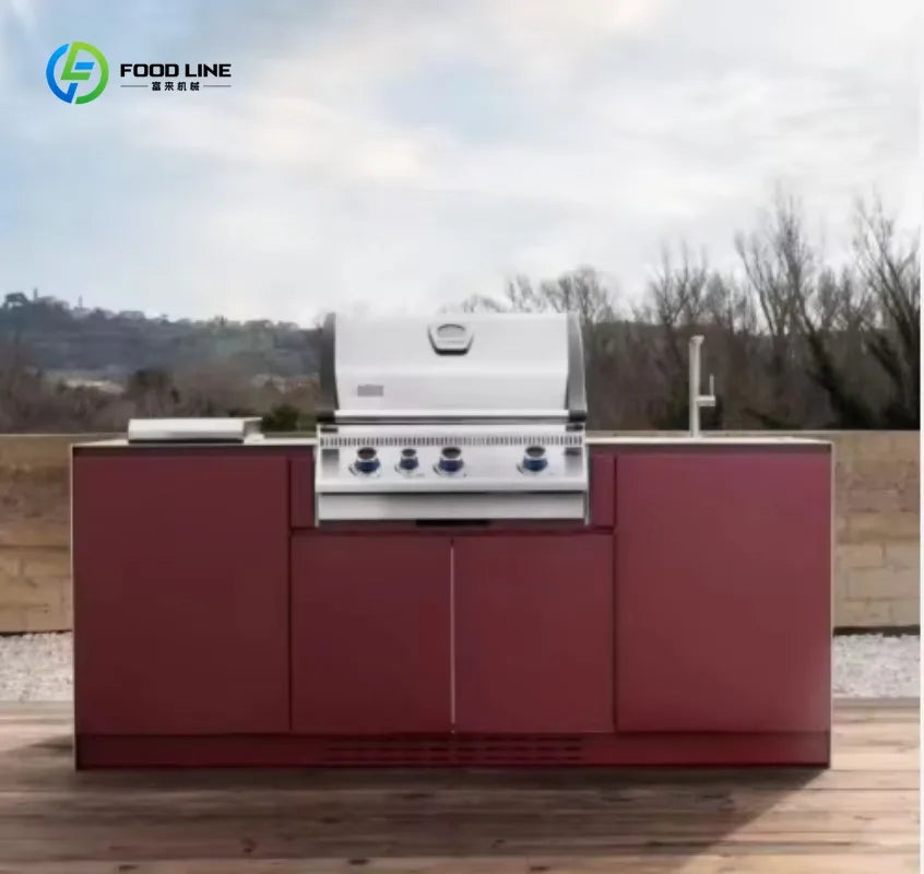 Custom Manufacture Stainless Steel Outdoor Kitchen BBQ Island Outdoor Kitchen BBQ Grills Set High Quality Durable