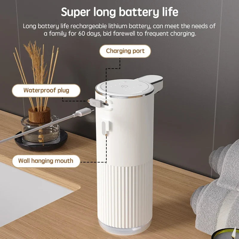 Automatic Soap Dispenser For Bathroom Accessories Automatic Liquid Soap Dispenser 360ML TYPE-C White 4 Level Foam Soap