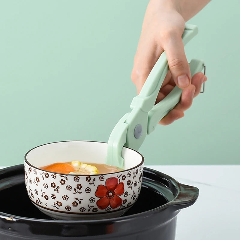 1 Pc Silicone Anti-Scald Clip Kitchen Pot Holder Anti-Hot Lifter for Plate Bowl Dish - Handy Kitchen Accessory Gadget