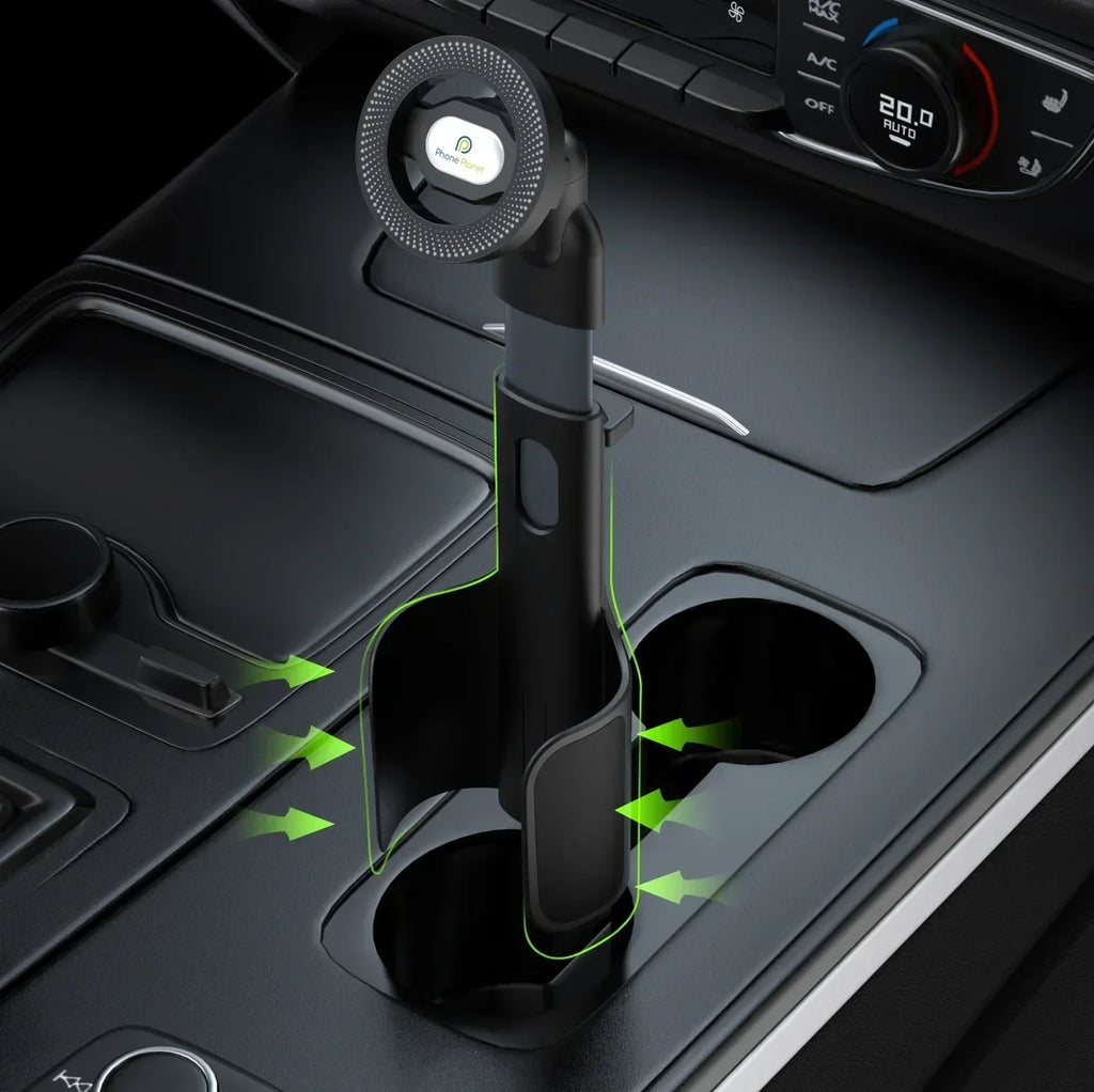 Height-adjustable 2 In 1 Car Cup Mount Holder 360° Rotation Extra-strong Magnetic Car Phone Holder For Iphone17/16 Samsung S26
