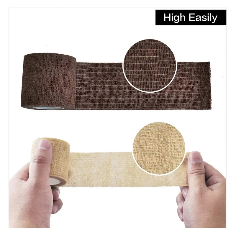 1-15pcs 2.5/5/7.5/10cm*4.8m Gauze Bandage Self-adhesive Breathable Elastic Bandages Sports Fixing Finger Wrist Leg Baby Care