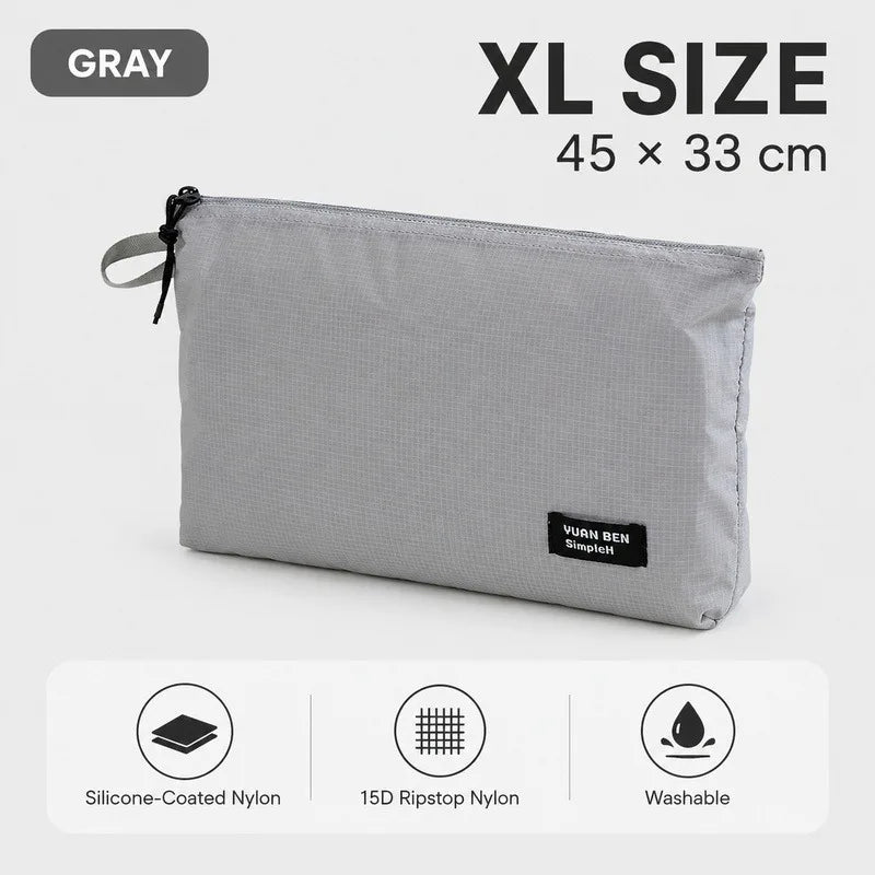 Ultralight Waterproof Travel Storage Bag Silicone Coated Nylon Organizer Pouch Clip On Camping Hiking Backpack Gear Packing Bag