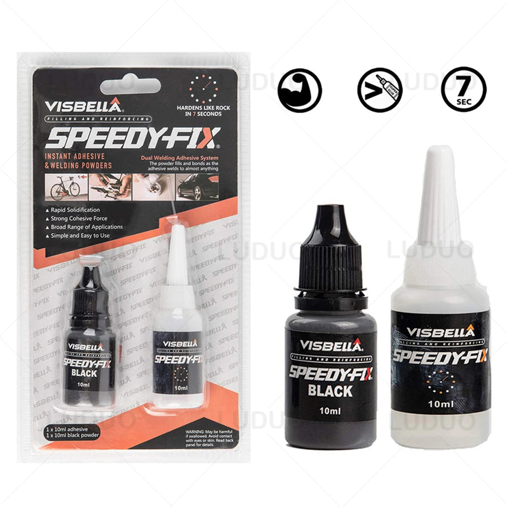 Super Glue Speedy Fix Metal Plastic Adhesive Welding Glue Strong Liquid Powder 7 Seconds Wood Repair Universal Caulk Adhesive