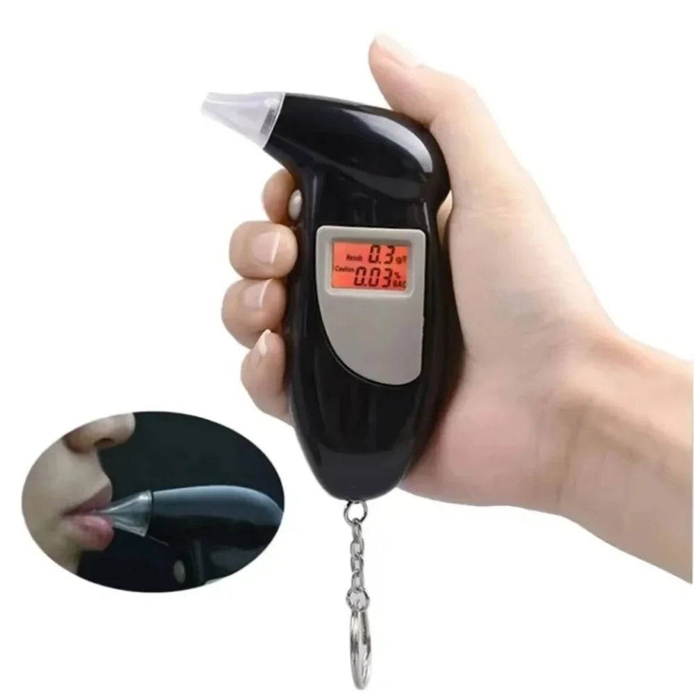 Portable Breath Alcohol Tester Handheld Breathalyzer Alcotest Alcohol Test Tools Backlight Digital Set Car Accessories Universal