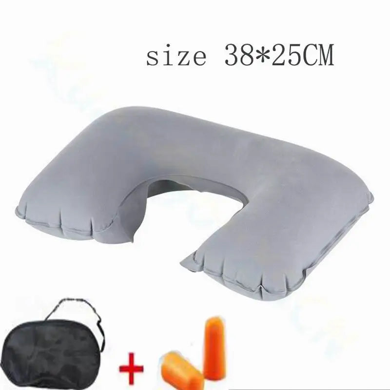 1pcs Functional Inflatable Neck Pillow Inflatable U Shaped Travel Pillow Car Head Neck Rest Air Cushion for Travel Neck Pillow