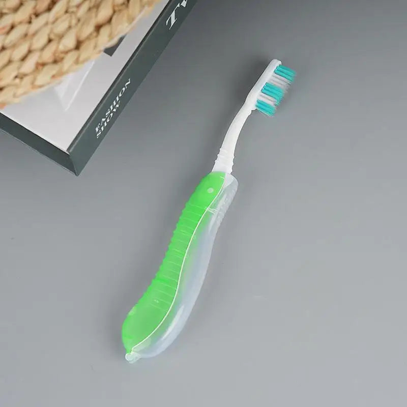 For Trip Daily Use Women Men Travel Folding Toothbrush Portable Toothbrush Built In Cover Multi Color Size Collapsable Brush