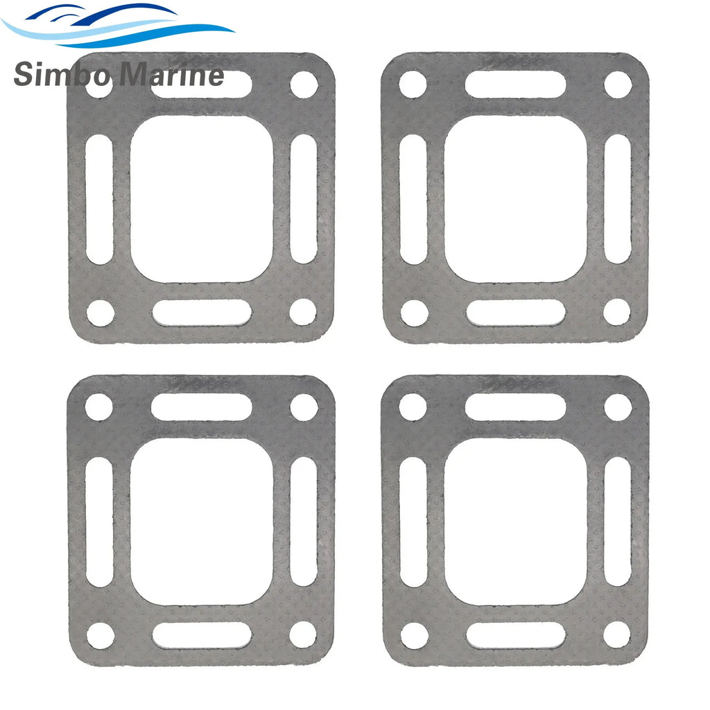 4 Pcs Exhaust Elbow Gasket 27-87105 Fits for Mercruiser V6 V8 4.3 5.0 5.7 6.2 7.4 8.2 L Sterndrive 27-863726 27-860232 27-818832