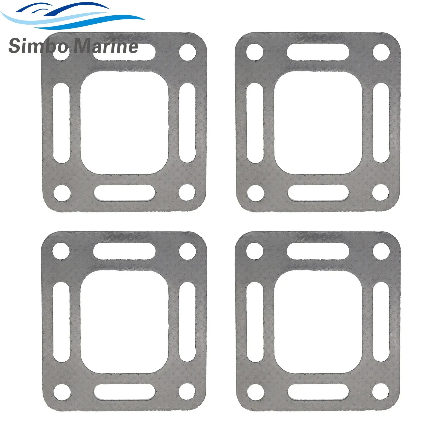 4 Pcs Exhaust Elbow Gasket 27-87105 Fits for Mercruiser V6 V8 4.3 5.0 5.7 6.2 7.4 8.2 L Sterndrive 27-863726 27-860232 27-818832