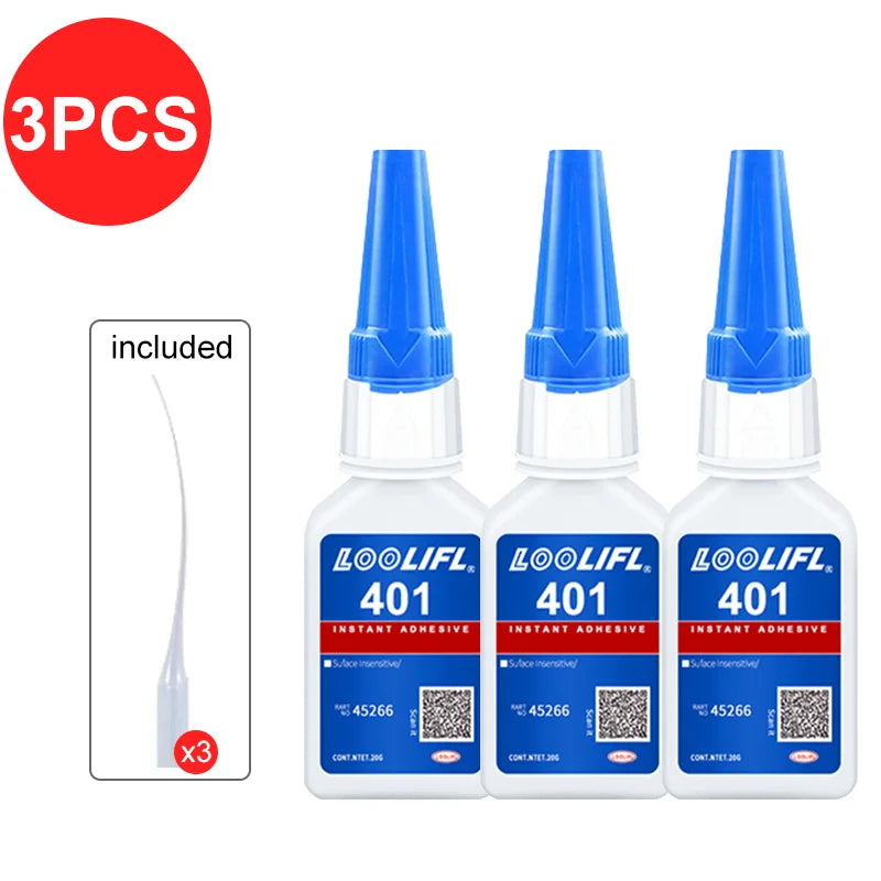Super Glue for Plastic, Cyanoacrylate Based Adhesive for PLA, Acrylic, Metal,DIY, with Anti-Clog Cap, Waterproof, Heat-Resistant