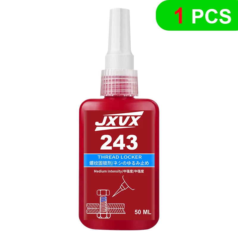 243 Threadlocker｜Anaerobic Adhesive+Screw Glue+Retaining Compound｜Oil Resistant & Removable｜10ml/50ml