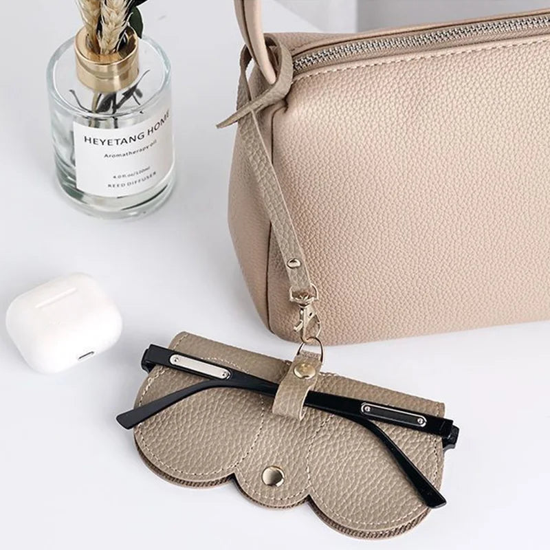 NEW Eyeglass Case Sunglasses Cover Cute Hanging PU Leather Sunglasses Reading Glasses Storage Bag Portable Travel Eyewear Holder
