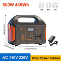 Gaiaray 500W 300W 100W Portable Power Station Solar Generator 460Wh LiFePo4 Battery 110V 220V Energy Power Plant for Camping RV