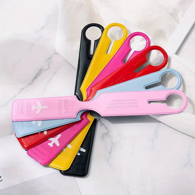 Travel Luggage Tags with Name ID Card, Portable Suitcase Labels for Luggage, Anti-Lost Baggage Tags for Travel & Business Trip