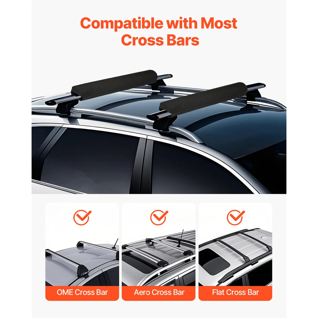 SucceBuy Soft Roof Rack Pads, 28" Universal Car Roof Rack Pads for Various Crossbars Luggage Kayak Carrier SUP Canoe Snowboard