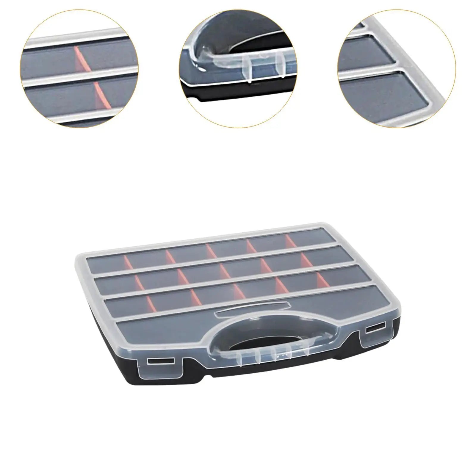 Tools Organizer Box Case Versatile Fishing Tackle Box with Removable Dividers Tool Case for Screw Nuts Nails Bolts Small Parts