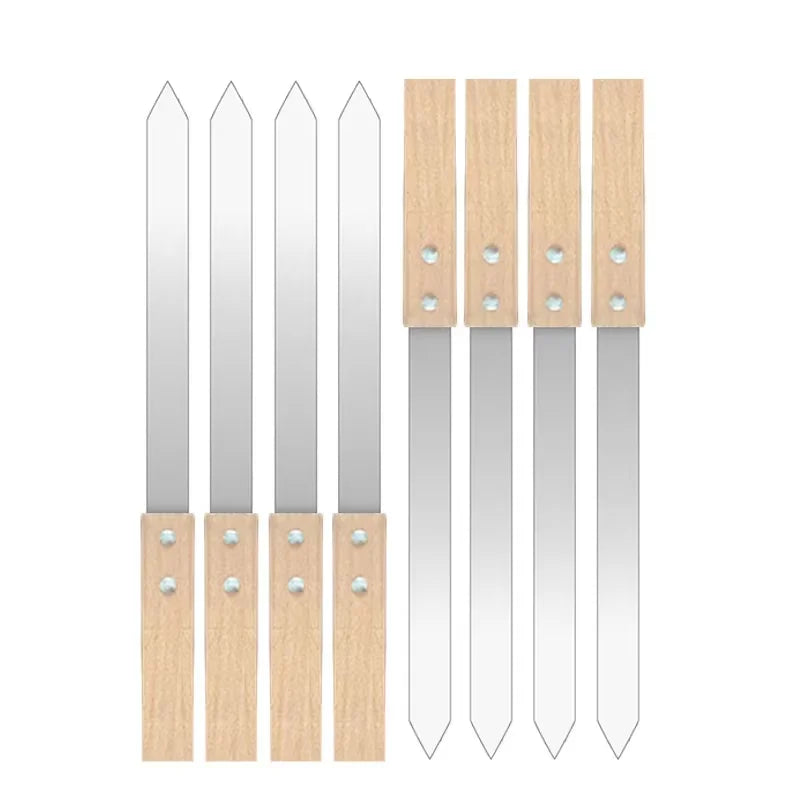 Kabob Skewers 15.7 Inch Long 0.91 Inch Wide 2mm Thin Stainless Steel BBQ Skewer Stainless Steel Reusable Kobide Skewers