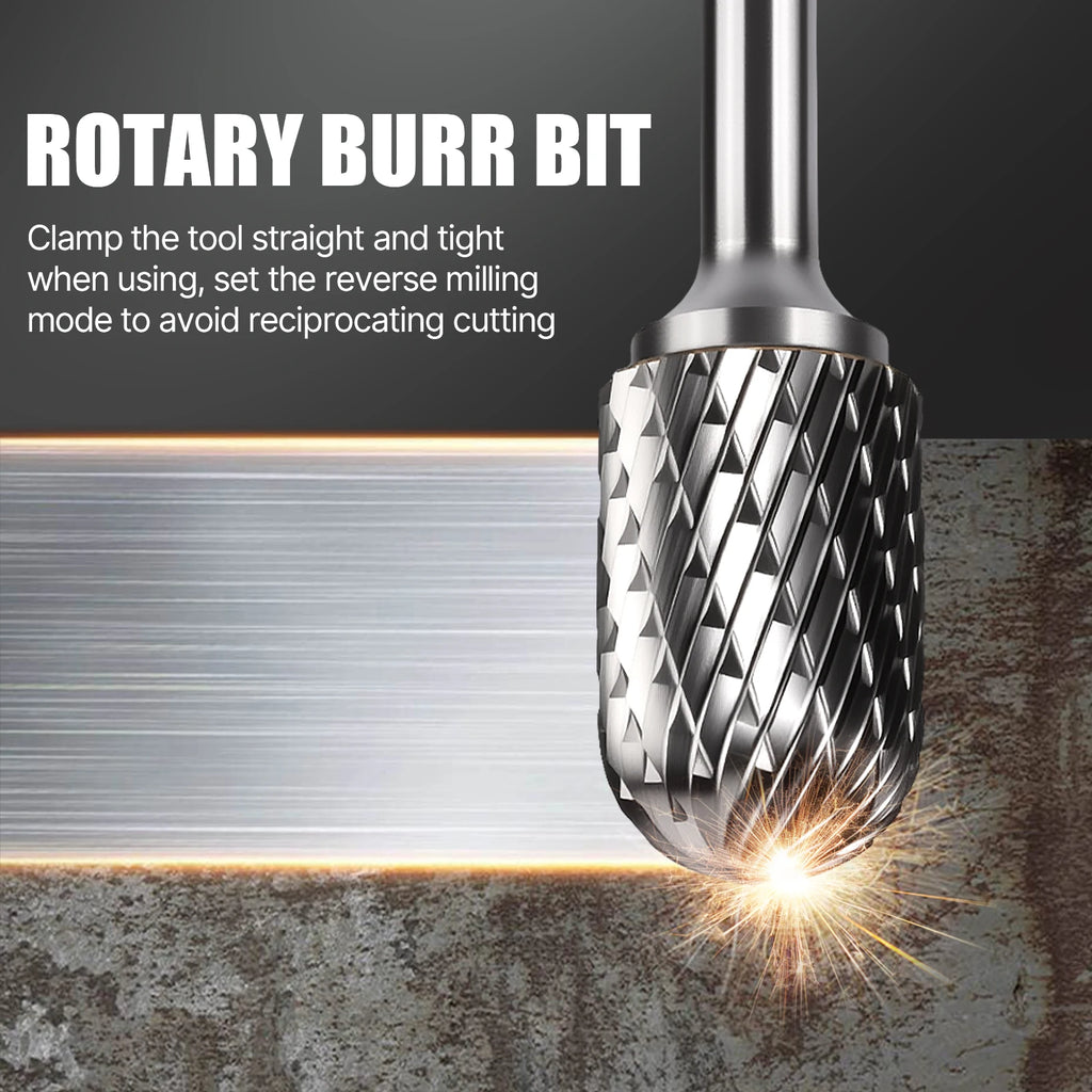 6mm CX Type Head Carbide Rotary File Tool Point Burr Grinder Abrasive Tools Drill Milling Carving Bit Tools For Metal