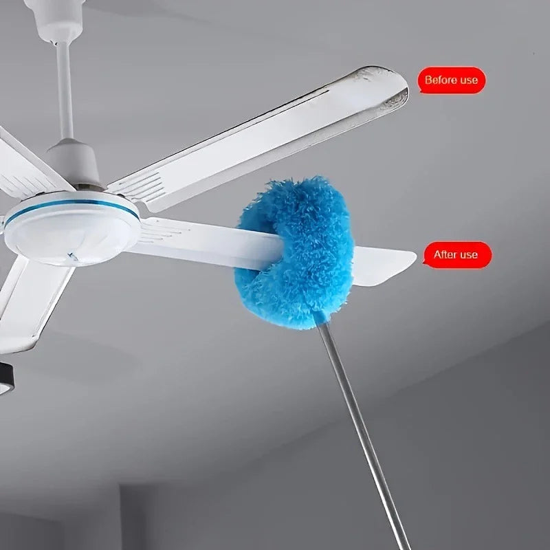 1PC Microfiber Ceiling Fan Duster Multifunctional Long Handle Effortless Household Electric Appliances Cleaning Tools