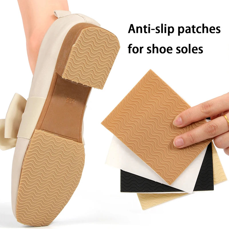 2Pcs High Heels Flat Shoes Sole Protector Stickers Non-slip Wear-resistant Forefoot Pad Sole Repair Products Self-adhesive New