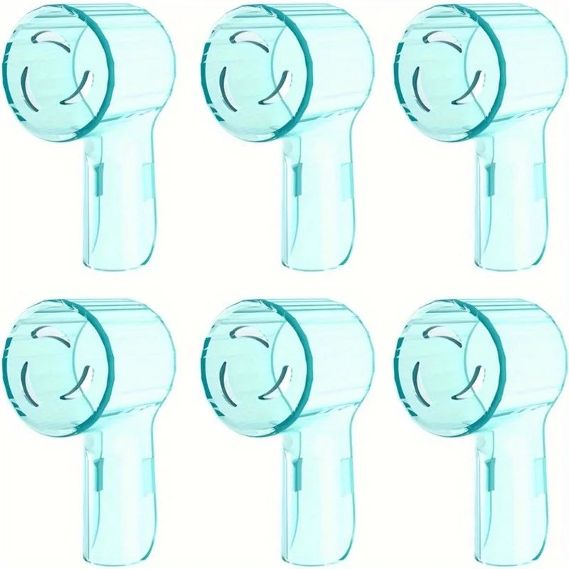 6pcsPortable Electric Toothbrush Head Protective Cover for Traveling on Business Trip Dust Cap of Brush Head Cover Bathroom Tool