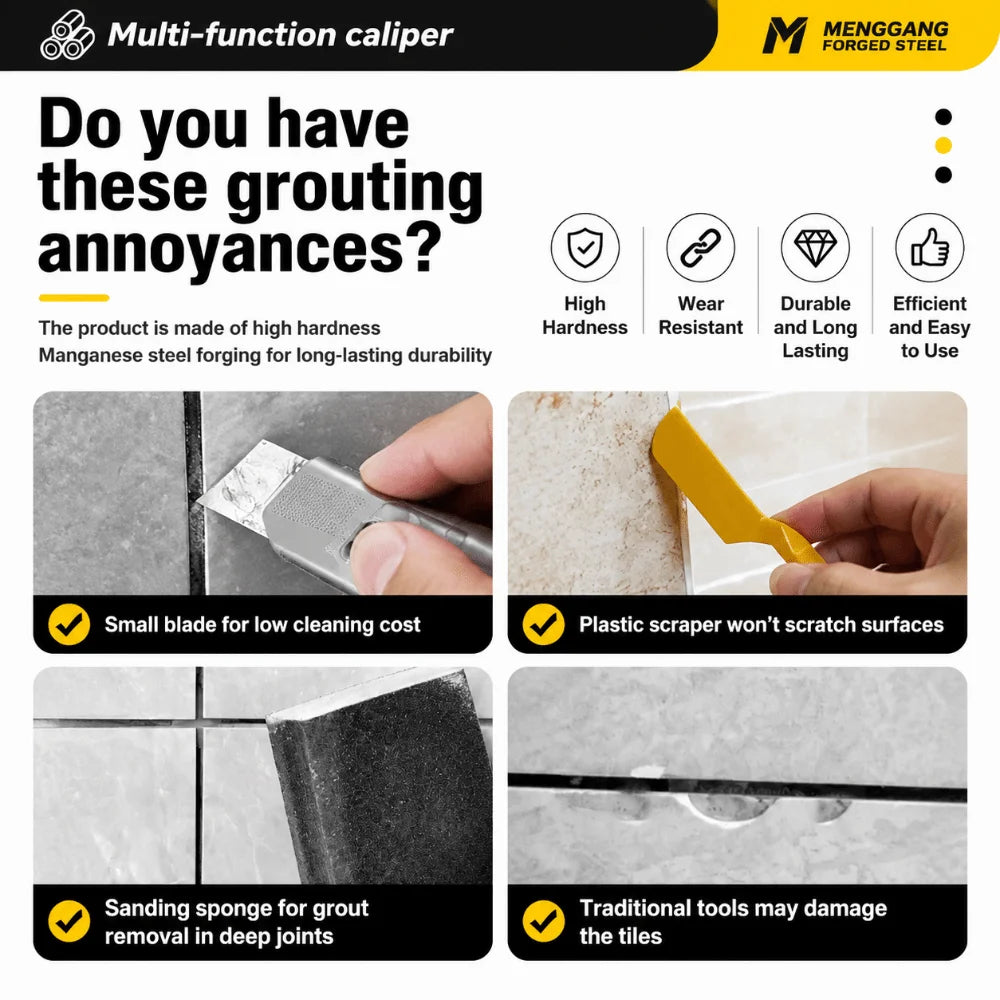 Double Head Grout Removal Pliers Thickened Sharp Edge Fastener Extract Pliers Ultra Thin Tip Scratch Free Grout Tool