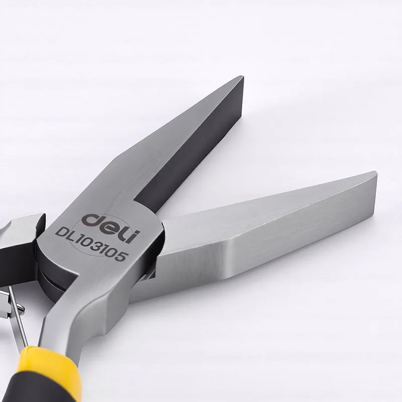 5-inch Mini Flat Nose Pliers - High Carbon Steel with Coated Handle, for Electrical Repair, Home DIY , Gripping in Tight Spaces