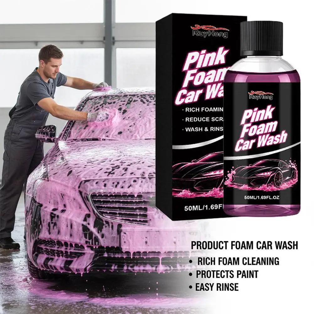 Pink Magic Foam Car Wash Shampoo Foaming Extreme Car Clean High Concentration High Foam Car Wash Liquid Pre-washed Off Wash