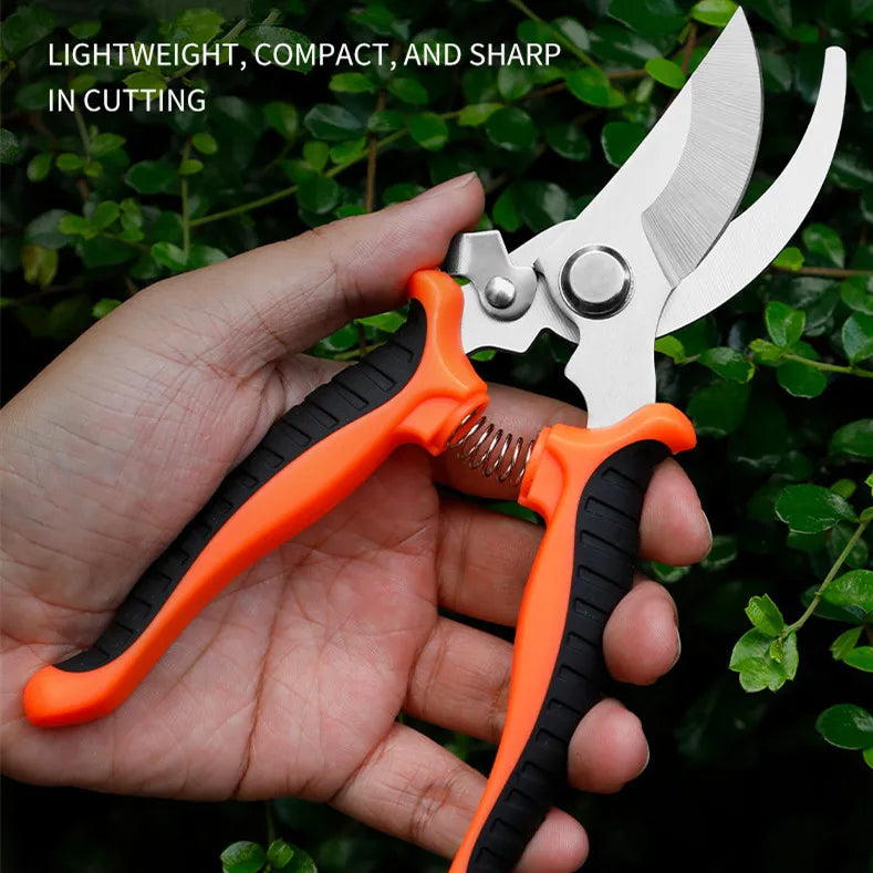 Stainless Steel Gardening Shears, Multi-Purpose Pruner for Trimming, Fruit Picking & Grafting, Sharp & Durable Tool