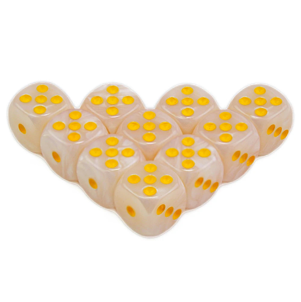 10Pcs Dice D6 16mm Gambling Dice Marble Effect Dots Dice Game Accessories and Gift