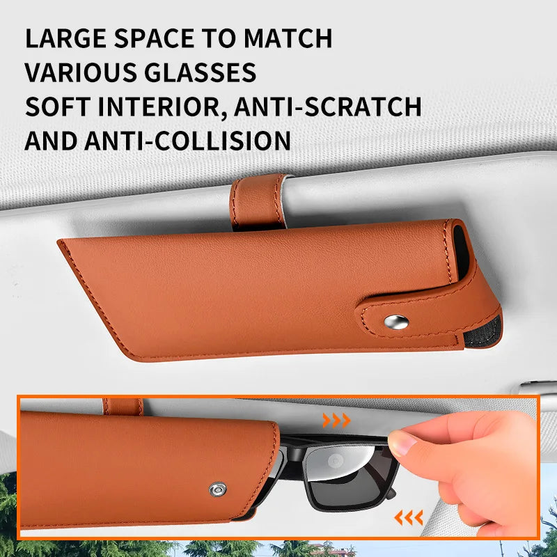 Magnetic Car Sunglasses Holder Case Universal Auto Sun Visor Glasses Box Clip Sunglasses Holder Fastener Eyeglasses Storage