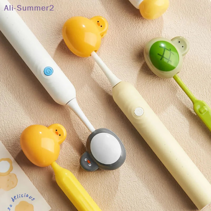 {Summer2} Cartoon Toothbrush Head Cover Dustproof Toothbrush Protective Cap Portable Plastic Clip For Household Travel Bathroom