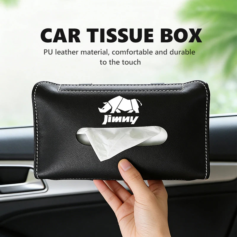 Car Tissue Box Towel Sets Sun Visor Tissue Holder Interior Storage For Suzuki Swift Jimny Grand Vitara SX4 Samurai Spacia Ciaz