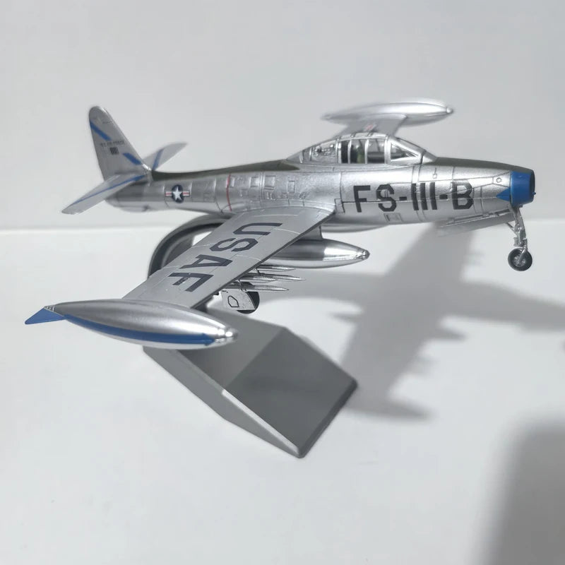 JASON TUTU Diecast Metal 1/72 Scale F-84 Thunderjet Fighter Military Model Airplane Collect Gift