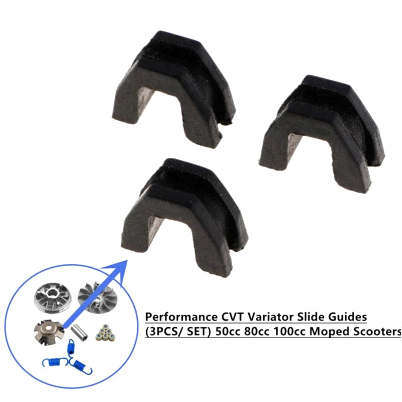 3pcs Variator Guide Slides For 49cc 50cc 60cc 80cc 125cc 150cc GY6 139qm Scooter Moped ATV