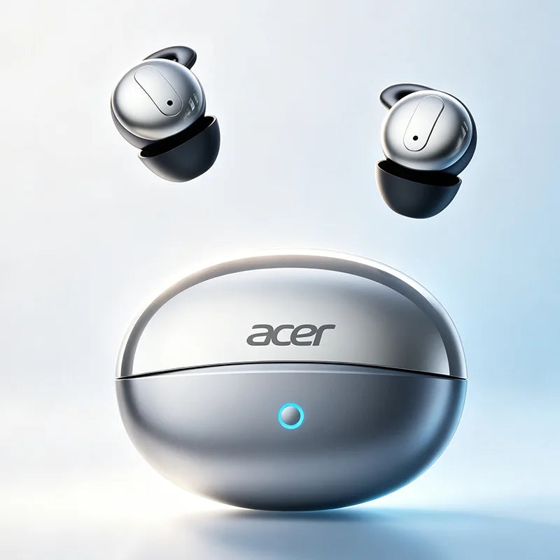 Acer Ohr799 Wireless Bluetooth Sleep Headphones with In-Ear Design, Noise Reduction for Calls, Comfortable to Wear, No Pressure on the Ears When Sleeping on the Side, Stereo Sound Effect, Mini, Compact and Portable