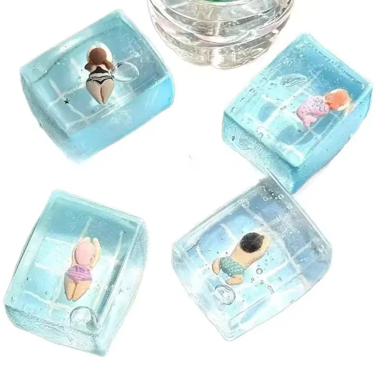 1pc Swimming Pool Squeeze Toys Maltose Stress Relief Slow Rebound Fidget Toy Mochi Squishy Stress Reliever Toys Antistress Gift