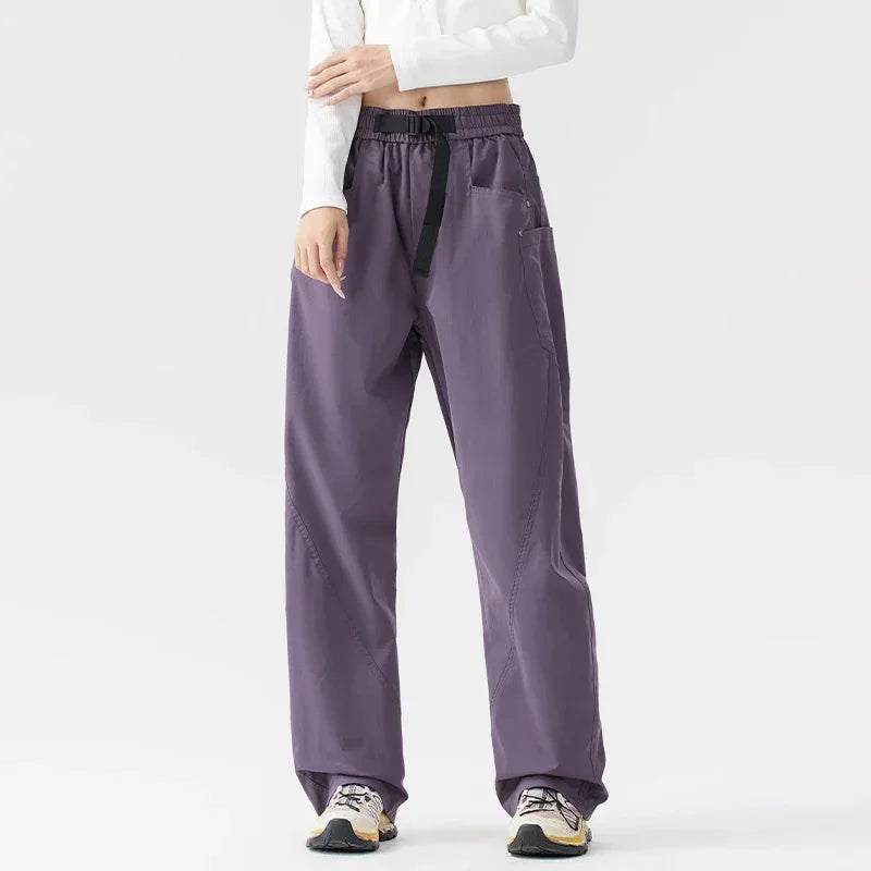 WASSUP CMKPO American machete assault pants women's new wide-leg overalls outdoor hiking waterproof mountaineering pants Casual