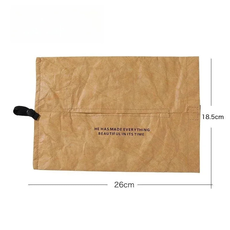 New Car Tissue Bag Luxurious And Lightweight Hanging Paper Bag Paper Tissue Box Waterproof For Car Use Interior Accessories