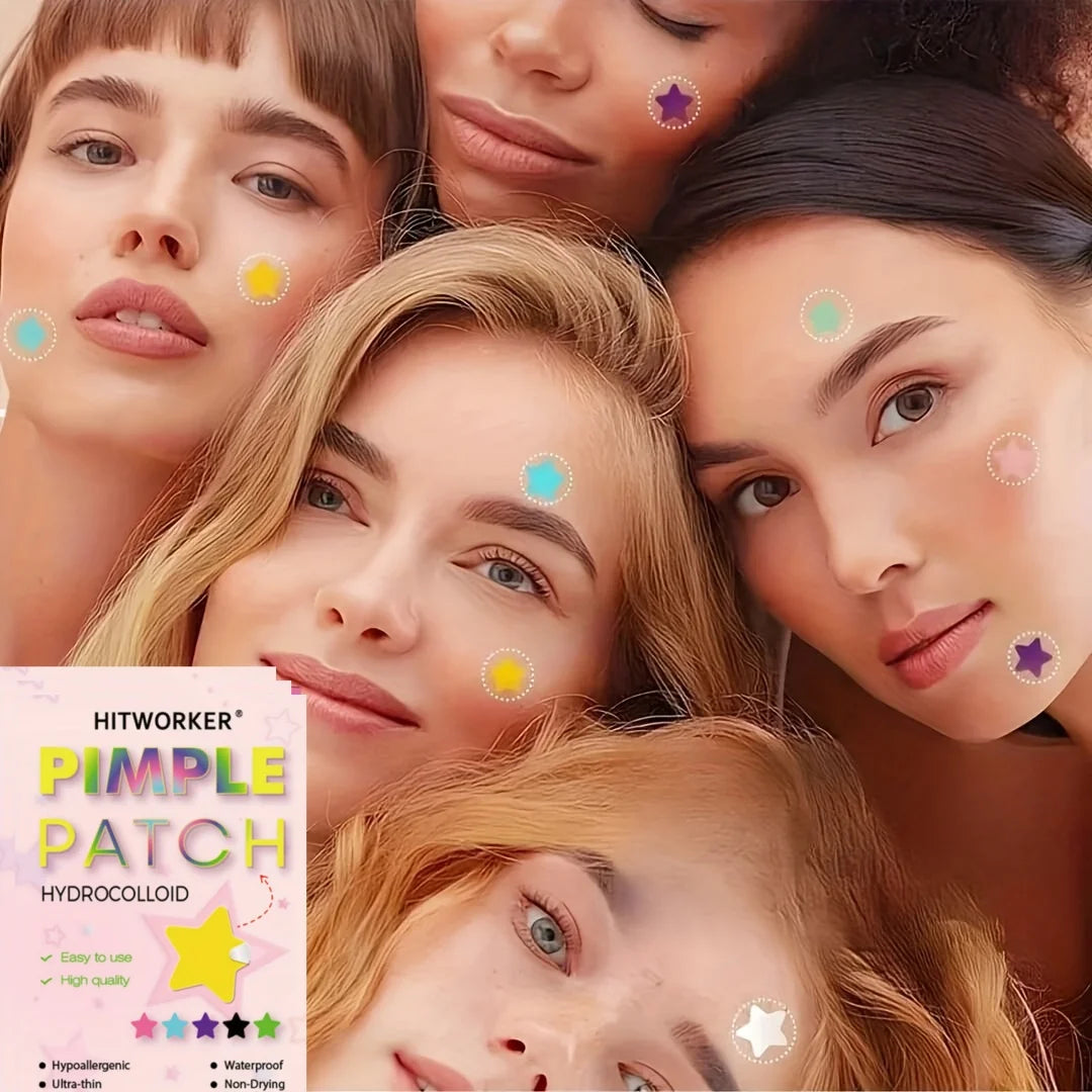 6 Colors 480/960PCS Star-Shaped Hydrocolloid Acne Patches - Cute Star Design, Facial Blemish Coverage