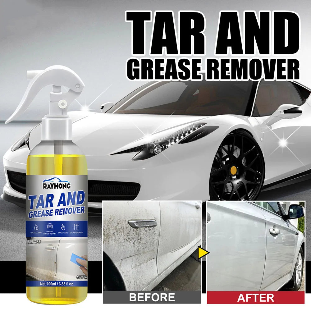 Car Oil Tar Grease Remover Solvent Based Formula Auto Car Cleaning Spray 100ml Kitchen Home Dilute Dirt for Wash Maintenance